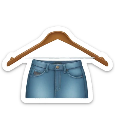 clothes in hanger sticker