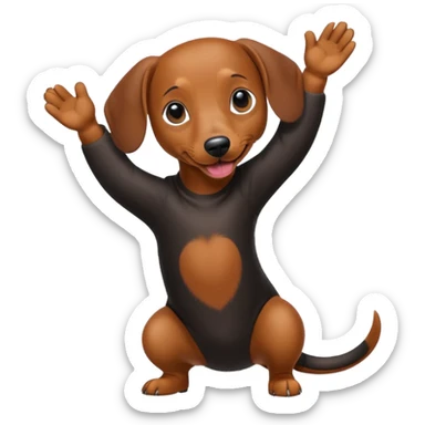 Create a dachshund dabbing sticker