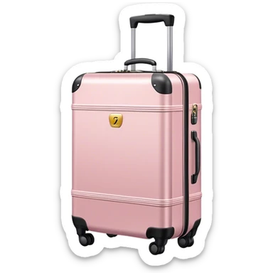 light pink Metallic luxury luggage case sticker