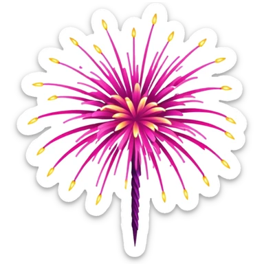 Pink fireworks  sticker