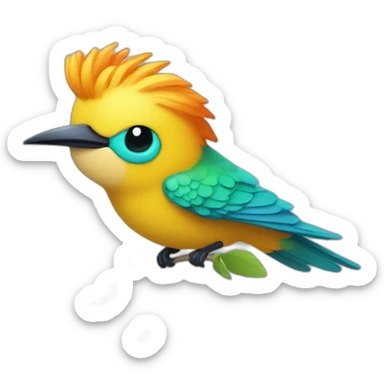 Quiero un emoji de un colibrí durmiendo  sticker