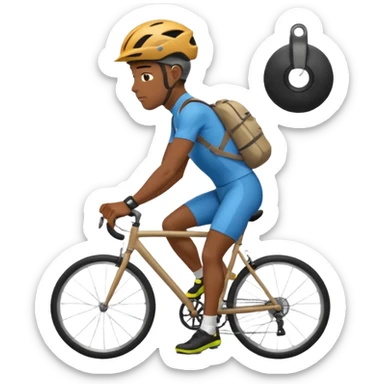 City Cyclist black man sticker