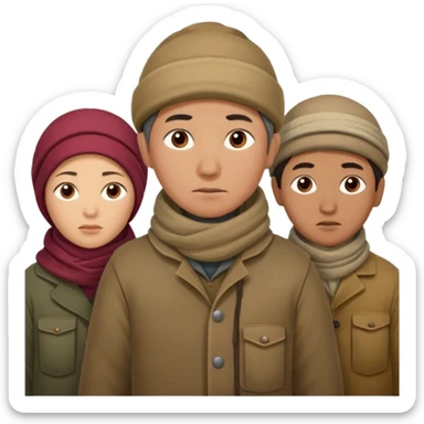 переселенцы из фронта в кыргызстан во время войныю добавь мужчин тоже sticker