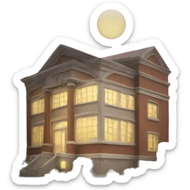 light school building at front sticker