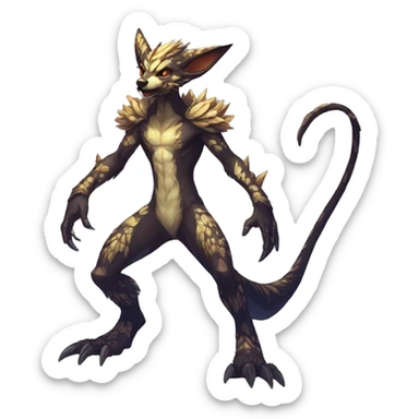 Anthro Vernid-WickerBeast-Protogen-Synth-Primagen-Fakémon Full Body sticker