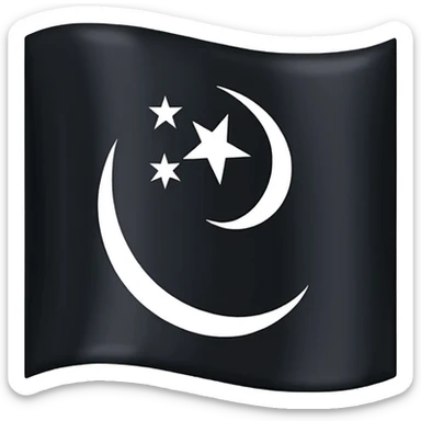 Black flag shahada in middle sticker