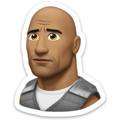 The rock qui lève sourcil sticker