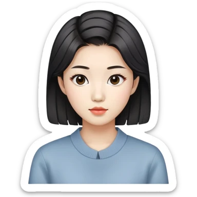 Korean woman in her 20s with modern hairstyle sticker