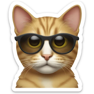 Cat with sunglasses sticker
