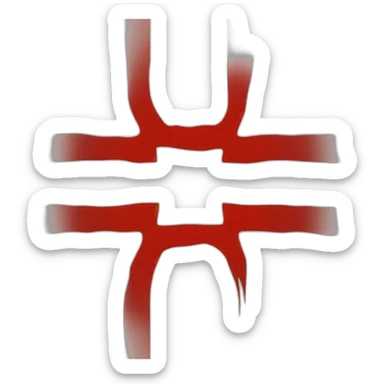 Drapeau Fond rouge Croix blanche	Grande 	Simple 	Visibilité sticker