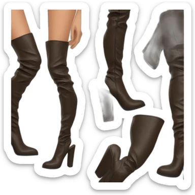 thigh high heel boots sticker