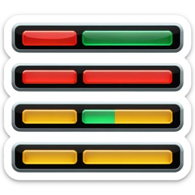 Video game health bar indicator sticker