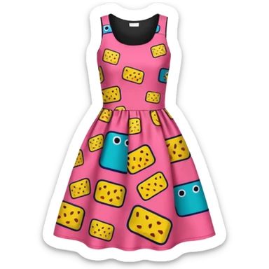 BETSEY JOHNSON STYLE SPAM print dress sticker