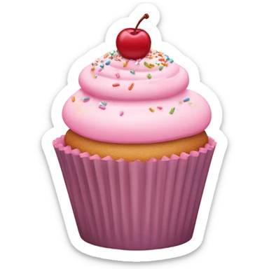 pastel pink cupcake sticker