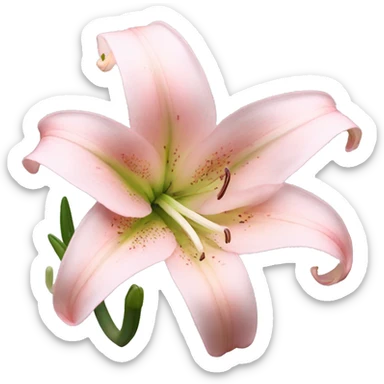 light pink lilium sticker