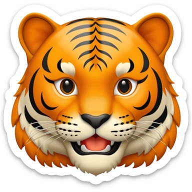 Un emoji de un tigre de bengala de cuerpo completo sticker