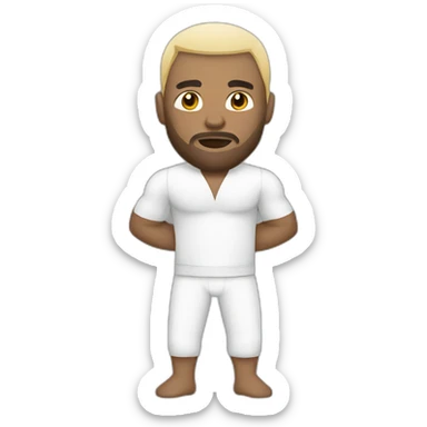 White MMA fighter sticker