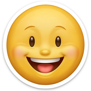 laughing face emoji, joyful expression sticker