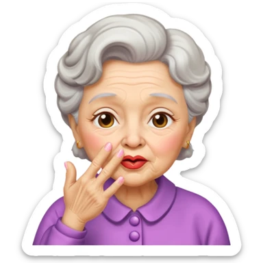 Grandma blowing kisses sticker