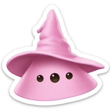 Light pink witch hat sticker