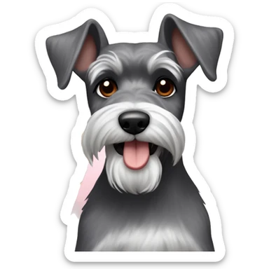schnauzer with a sweet potato pie sticker