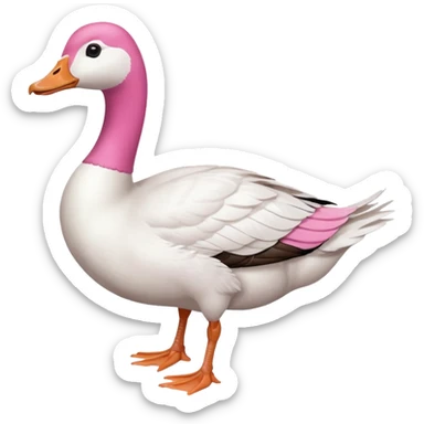 goose with a head, that looks like human female feet  sticker