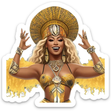 Beyoncé on BeyChella sticker