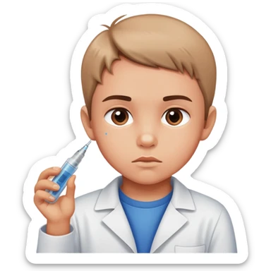 A diabetic kid doing insulin  sticker