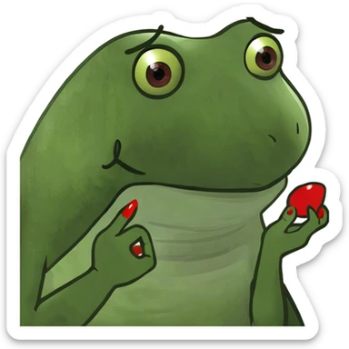 Avocado with lips and nails sticker