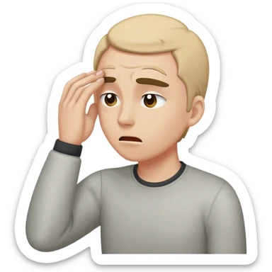 Normal emoji smacking his forehead sticker