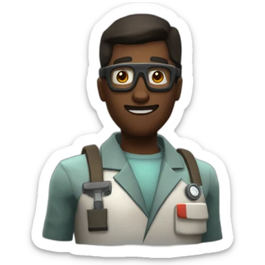 medic from the game team fortress 2 sticker