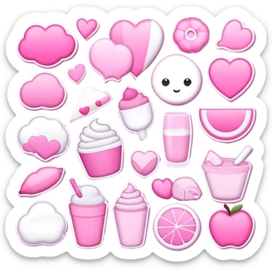 Can you make pink and white aesthetic stickers for WhatsApp sticker