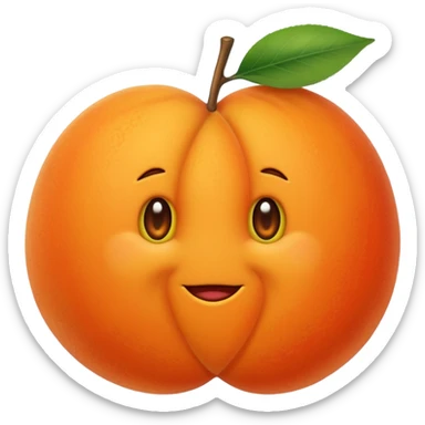 Apricot sticker