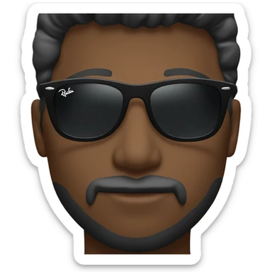 Black rayban sunglasses sticker