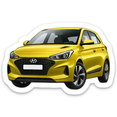 Voiture modèle i20 hyundai vert veine sticker