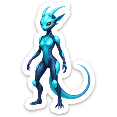 Futuristic Ethereal Modern Fakémon-creature-hybrid Full Body sticker