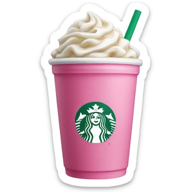 pink starbucks drink  sticker