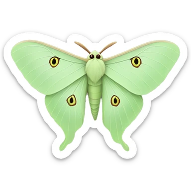 luna moth  sticker