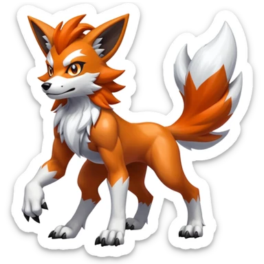 Shiny Lycanroc Midnight Form (full body) sticker