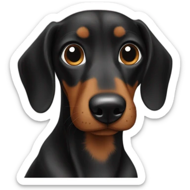 black dashund sticker