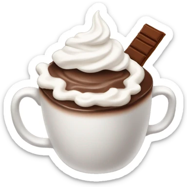 cup of cocoa with whipped cream sticker