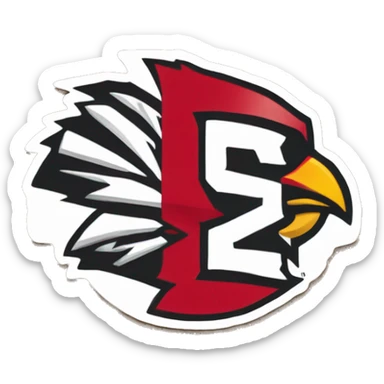 Illinois state unversity cardinalhead logo sticker