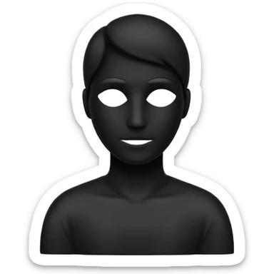 silueta negra persona sin rostro sticker