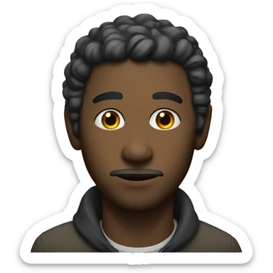 realistic portrait of a man being a simp sticker