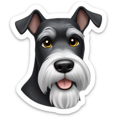 Schnauzer gigante negro sticker