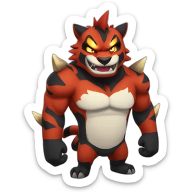 Incineroar (upper body shot) sticker
