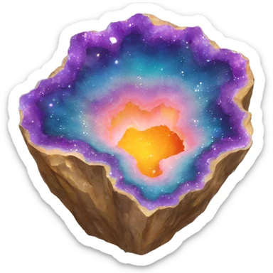 colorful geode sticker