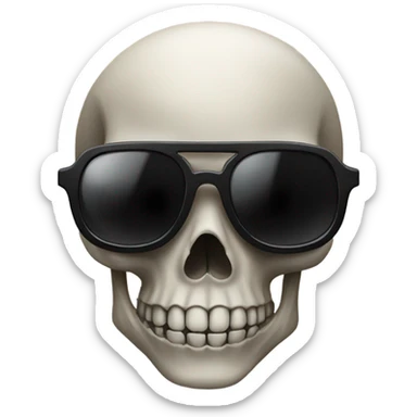 skull wearing sunglasses  sticker