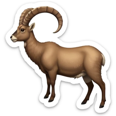 alpine ibex sticker