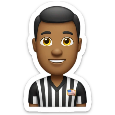 american football referee  sticker